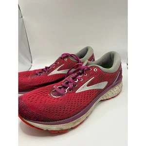 Brooks Ghost 11 Sneakers Shoes Womens 10 Red Lace Up Running Jogging Sportswear - Picture 1 of 11
