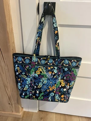 Vera Bradley Blue Floral Laptop Computer Bag Multiple Pockets - Image 1 of 4