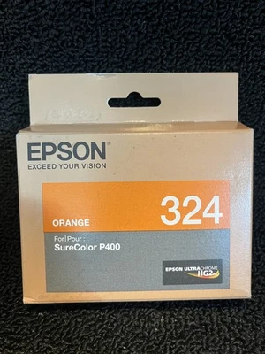 Genuine Epson 324 Orange Ink Cartridge T324920 Date: January 2024 - Image 1 of 3