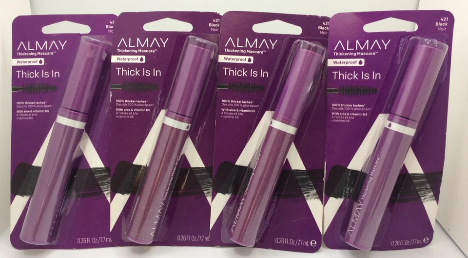 Almay Thick Is In Thickening WATERPROOF Mascara 421 Black, New 🔥PACK OF 4🔥 - Image 1 of 2