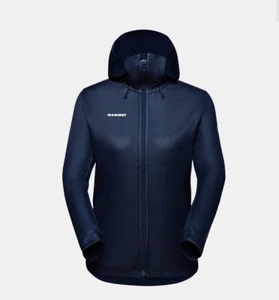 Mammut VII SO Hooded Jacket Women Size Medium, In Marine RRP £240 - Picture 1 of 12