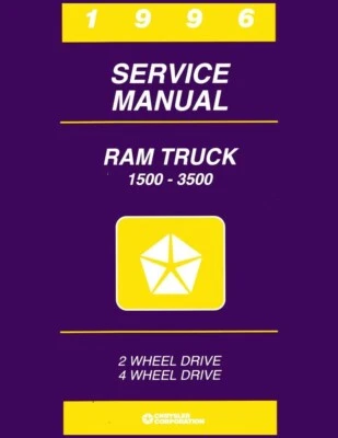 1996 Dodge Ram Truck Shop Service Repair Manual Book Engine Drivetrain Guide OEM - Imagen 1 de 4