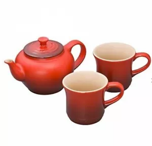 Le Creuset Teapot & Mug (SS) (2 Pieces) Set Cherry Red - Picture 1 of 1