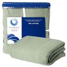Multipurpose Blanket - 1 Piece Herringbone 100% Extra Long Staple Cotton