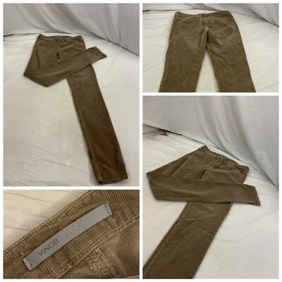 Pantalones Vince Talla 26 Marrón Algodón Cordones Elásticos Calce Ajustado Hechos en EE. UU. Como Nuevos Ygi P1-307 Foto 1 de 4