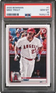 ⚾ Mike TROUT PSA 10 2020 Bowman #1