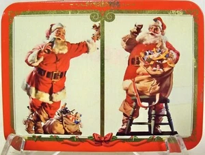 COCA COLA SANTA CLAUS TWO DECKS PLAYING CARDS IN TIN BOX 1994 LD EDITION NEW - Picture 1 of 6