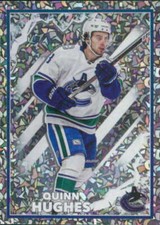 2022-23 Topps NHL Sticker Collection #481 Quinn Hughes Vancouver Canucks Foil