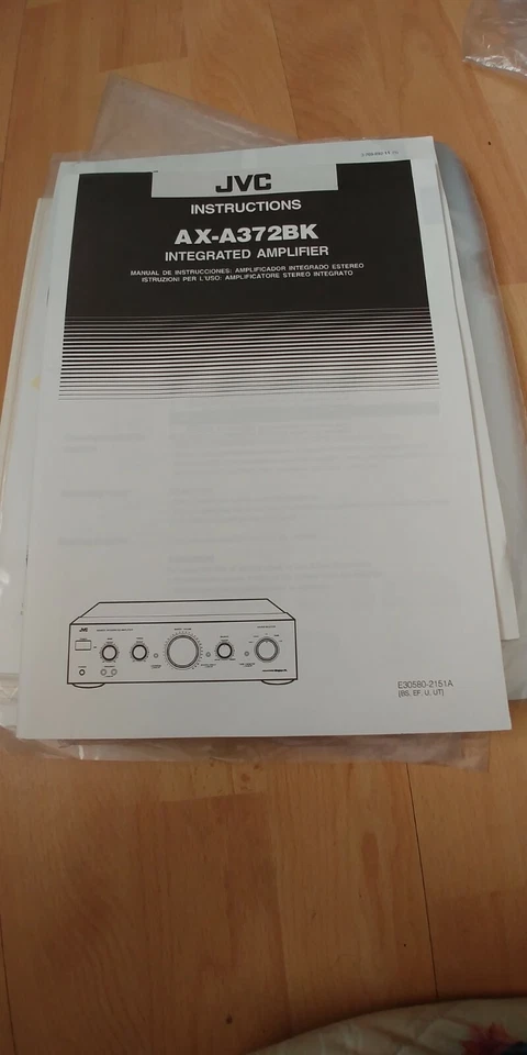 JVC AX-A372BK Integrated Amplifier Instruction Manual ( very good condition ) - Image 1 of 1