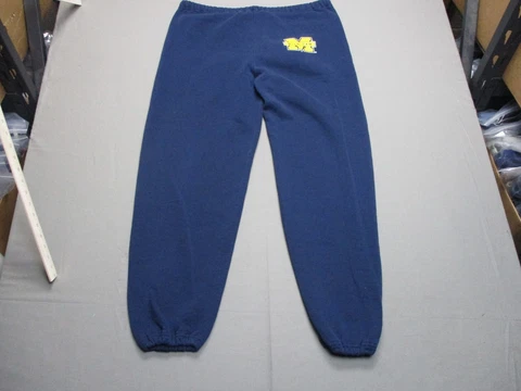 Vintage Michigan Wolverines Sweatpants Mens XL Blue Tapered Russell Athletics Cover