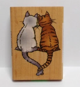 Comotion Loving Cats 569 Wood Mounted Rubber Stamp - Picture 1 of 2