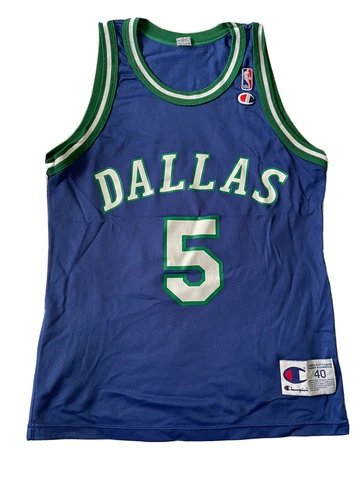 Vintage Champion Dallas Mavericks Jason Kidd Jersey Men's Size 40 Mavs NBA Cover