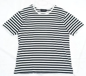 Marimekko Classic Black & White Stripe Cotton T-Shirt Size M - Picture 1 of 3