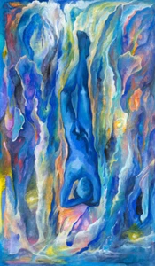NINO JAPARIDZE TAROT - 2014 Hand Signed and Numbered Print - 12 The Drowned - Picture 1 of 4
