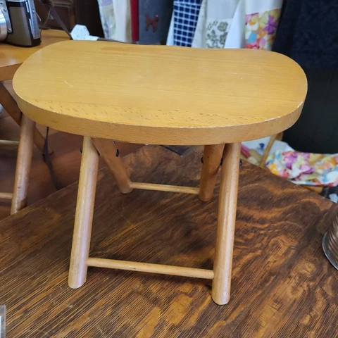 Vintage 1960's NEVCO Fold N Carry Stool made in Yugoslavia, Small Folding Seat Cover