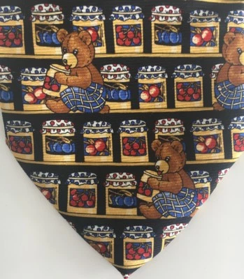 Corbata Hombre Renato Balestra 100% Seda con Oso Novedad Única Exclusiva Foto 1 de 4