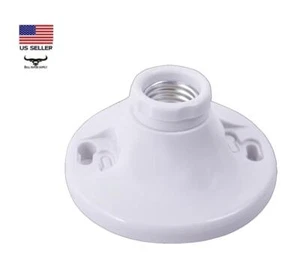 Plastic White Keyless One-Piece Lamp Holder Light Socket - Rated for 660W / 250V - Picture 1 of 4