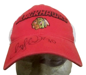 Chicago Black Hawks Stretch Fit Baseball Cap, One Size, unbekanntes Autogramm - Bild 1 von 6