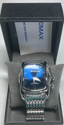 Mark Naimer Cara Azul Hombre Cuarzo Tono Plata Reloj Caja en Caja W63 Caja1 Foto 1 de 3