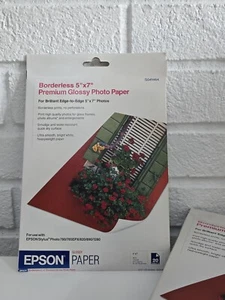 Epson Premium 5x7 Glossy Borderless Photo Paper - 20 Sheets-Multiple Available - Picture 1 of 2
