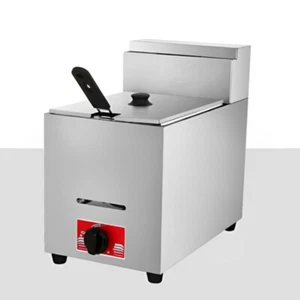 LPG Gas 6L Stainless Steel New Catering Frying Tool Commercial Single Tank Fryer - Picture 1 of 7