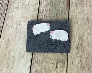 Vintage Dogwood Lane White Pig Hand Painted Ceramic Pierced Earrings Artisan - Picture 1 of 4