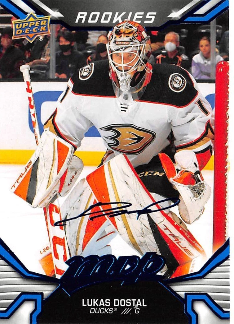 2022-23 Upper Deck MVP Factory Set Blue Script #227 Lukas Dostal SP