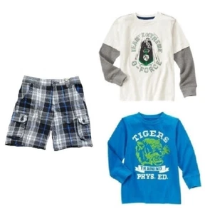 NWT Gymboree Naartjie Cars Baseball Flag Alligator Fish Shirts Shorts Size 8 - Picture 1 of 4