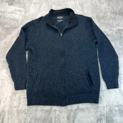Pendleton Shetland Full-Zip Cardigan Mens Size L Blue / Black Washable Wool - Image 1 of 4
