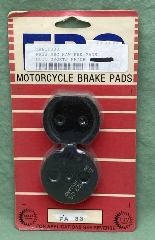 NUEVO GENUINO EBC FA33 Base Orgánica FA Pastillas de Freno PARA KAWASAKI Foto 1 de 3