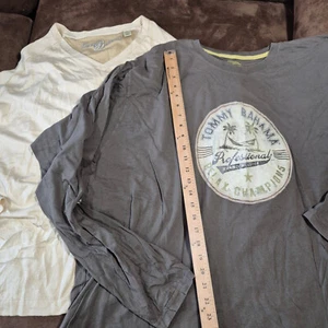 2 Tommy Bahama Long Sleeve shirts CASHMERE BLEND V-NECK AND CREW NECK XXL - Picture 1 of 13
