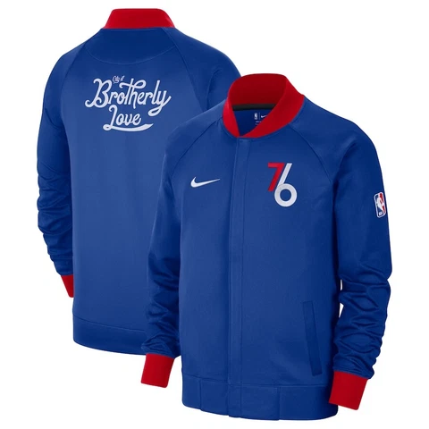 Philadelphia 76ers Nike City Edition Showtime Therma Flex Full-Zip Jacket Men's Cover