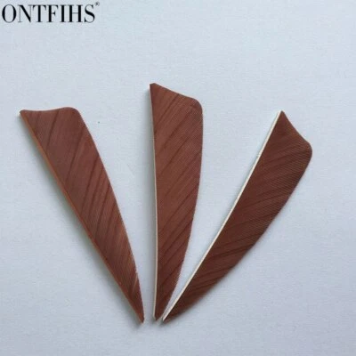 50pcs 3 inch Multicolor Shield Vanes Fletches Feathers Fletching Right Wing - Image 1 of 4