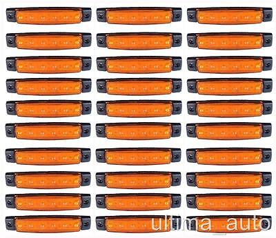 30 X SEGNALATORE LUCE INGOMBRO A 6 LED SMD 24V 24 VOLT Arancione FANALE LATERALE • 32.68€