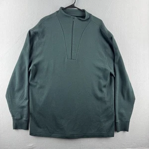 CC Filson Merino Wool Pullover Mens XL Green Mid Layer Sweater 1/2 Zip - Picture 1 of 14
