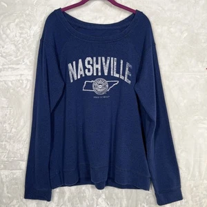 Camp David 2XL Blue Crewneck Sweatshirt Country Music Nashville Top - Picture 1 of 12