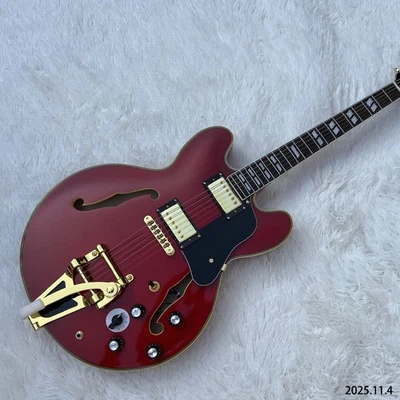 Electric guitar Back to the Future ES-345 Transparent red color Gold hardware bi - Image 1 of 3