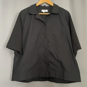 COS Damen Shirt Kurzarm Loose Fit Boxy Gr. L schwarz Kombi - Bild 1 von 5