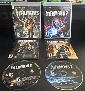 PS3 inFamous Bundle: 1 & 2 (Sony PlayStation 3) PS3 Complete Manual Tested CIB - Picture 1 of 3