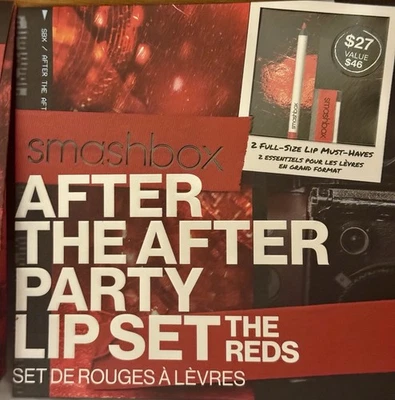3 X New SMASHBOX AFTER THE AFTER PARTY LIP SET THE REDS, 2 PC Full Size - Image 1 of 4