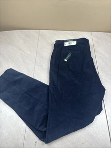 Pantalones de vestir formales de pana azul marino 44x34 Lauren Ralph Lauren Dewhurst para hombre - Imagen 1 de 6