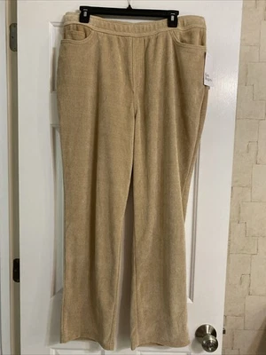 Pantalones de pana Kim Rogers para mujer talla grande beige tejido elástico ¡NUEVOS CON ETIQUETAS!! Foto 1 de 4