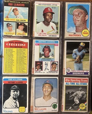 1960s 1970s 1980s Vintage Sports Cards Lot. 90 cards  Mickey Mantle. Read - Image 1 of 4