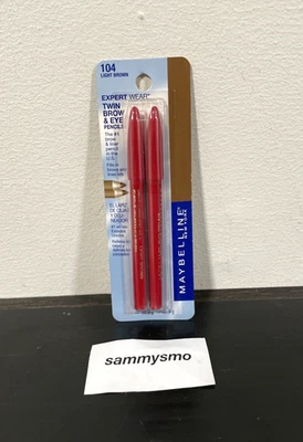 Maybelline Expert Wear Twin Eye & Brow Pencils #104 Light Brown Discontinued - Image 1 of 3