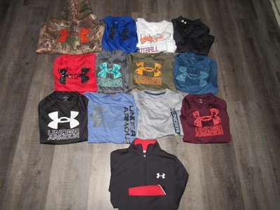 All UNDER ARMOUR Niños 13 Piezas Lote De Pequeñas 8 10 Lote De Camisas Todo Largo Slv Chaqueta Foto 1 de 4