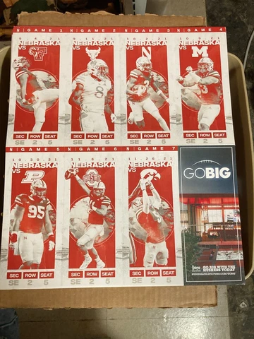 2021 Nebraska Cornhuskers Football FULL SEASON UNSEPARATED Tickets Cover