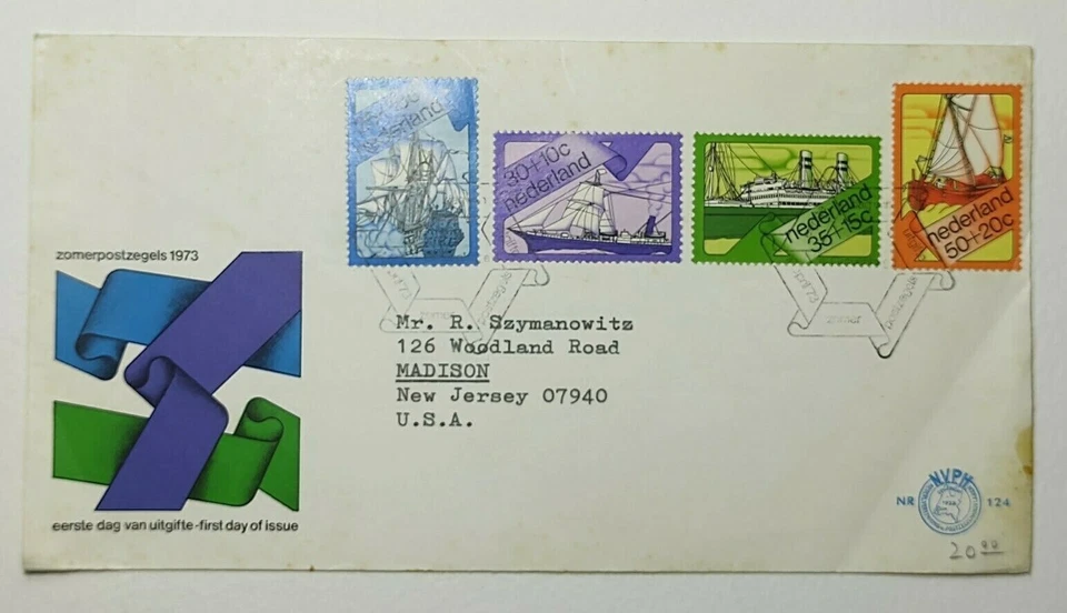 1973 FDC Netherlands Commemorating Great Sailing & Commercial Ships of the Past - Image 1 of 2