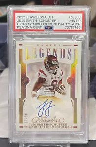2022 Flawless College JUJU SMITH-SCHUSTER GOLD AUTO/10 PSA-9 Campus Legende - Bild 1 von 2