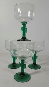4 -  Margarita Glasses Cactus Juniper Stem 16 oz. NWT - Picture 1 of 5