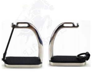 4.75" HORSE PEACOCK RIDING SAFETY STIRRUPS SILVER POLISH IRONS FILLIS STAINLESS - Picture 1 of 6